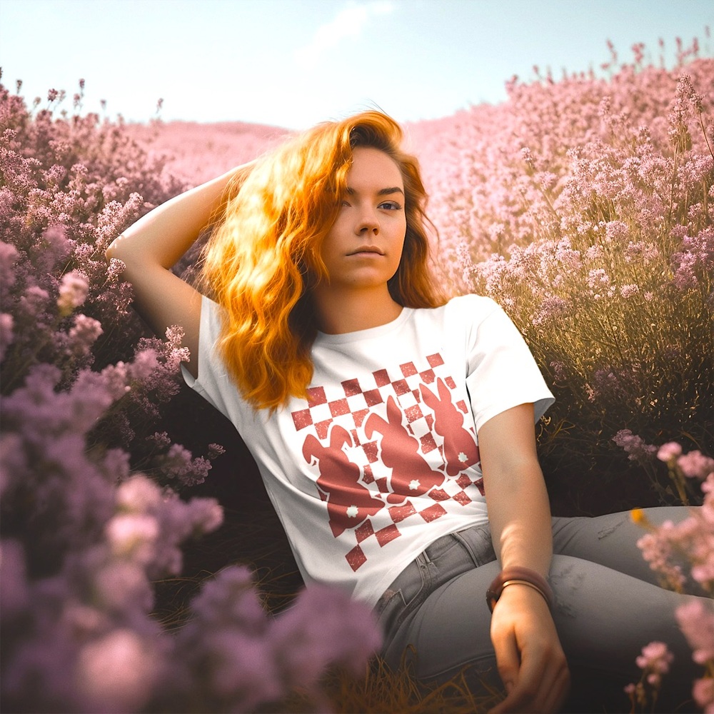 Checkered Bunny Tee